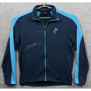 Galvin Green Jacket Mens Large Blue Navy Cabot Cliffs Golf Dario Insula Full Zip